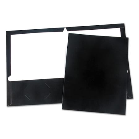 Universal Office Products UNV LTR Two-Pocket Portfolios, Black, 25PK 56416